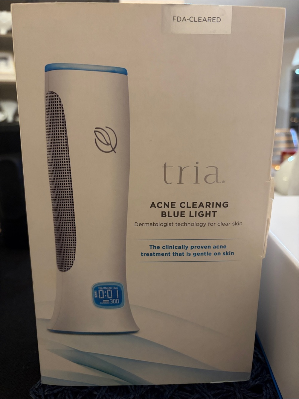 Tria Acne Clearing Blue Light Device — White with Blue Accent